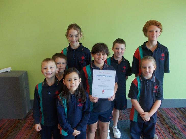 Mary Magdalene Student's with Certificate of thanks.jpg Mary Magdalene Student's with Certificate of thanks.jpg